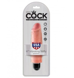 Wibrujące dildo - Kink Cock 6" Stiffy Flesh