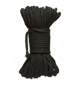 Kink by DocJohnson (US) Kink Hogtied Bind & Tie 6mm Black Hemp Bondage Rope 50 Feet