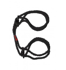 Kink by DocJohnson (US) Kink Hogtied Bind & Tie 6mm Hemp Wrist or Ankle Cuffs Black