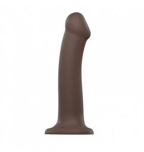 Strap-on-me (FR) Silicone Bendable Dildo Double Density Chocolate L