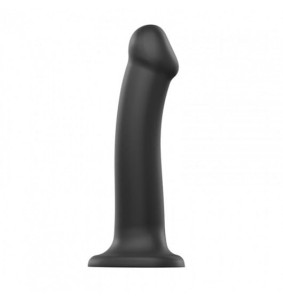 Strap-on-me (FR) Silicone Bendable Dildo Double Density Black L