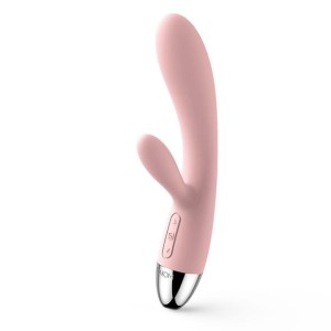 Wibrator ze stymulatorem - Svakom Alice Rabbit Vibrator Pale Pink 