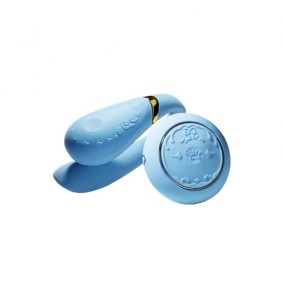 Wibrator dla Par z aplikacją i pilotem - Zalo Fanfan Set Royal Blue