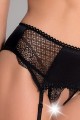 Bielizna-CLARISSE SET WITH OPEN BRA black L/XL - Casmir