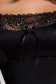 Bielizna-LAUREN CHEMISE black L/XL - Casmir