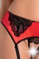 Bielizna-LAUREN SET WITH OPEN BRA red L/XL - Casmir