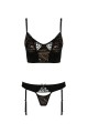 Bielizna-LARA SET black L/XL - Casmir