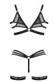 Bielizna-LadyX Adora S  - biustonosz, stringi, podwiązki