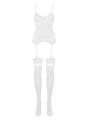 Bielizna-Bodystocking F214 białe  S/M/L