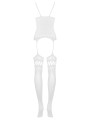 Bielizna-Bodystocking F214 białe  S/M/L