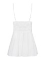 Bielizna-810-BAB-2 babydoll i stringi biała  S/M