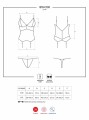 Bielizna-810-COR-1 gorset i stringi czarny  S/M