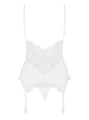 Bielizna-810-COR-2 gorset i stringi biały  S/M