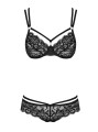 Bielizna-860-SET-1 komplet 2-częściowy czarny  S/M