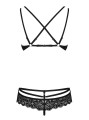 Bielizna-860-SET-1 komplet 2-częściowy czarny  S/M