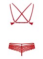 Bielizna-860-SET-3 komplet 2-częściowy czerwony  S/M
