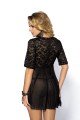 Bielizna-Georgia black robe S (czarny szlafrok)