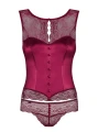 Bielizna- Miamor gorset i stringi bordowy  S/M