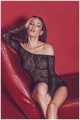 Bielizna-Poppie black XXL/XXXL halka&amp;stringi