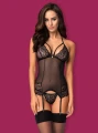 Bielizna-838-COR-1 gorset i stringi czarny L/XL