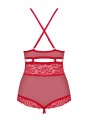 Bielizna-838-TED-3 body otwarte czerwone  S/M