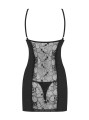 Bielizna-Heartina koszulka i stringi czarna  S/M