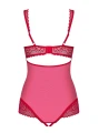 Bielizna-Rougebelle body otwarte czerwone  S/M