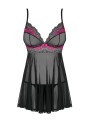 Bielizna-Tulia babydoll i stringi L/XL