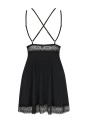 Bielizna-Lolitte babydoll i stringi czarna  S/M