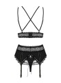 Bielizna-Lolitte komplet 3-częściowy czarny  S/M