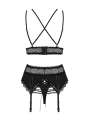 Bielizna-Lolitte komplet 3-częściowy czarny L/XL