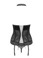Bielizna-Ailay gorset i stringi czarny  S/M