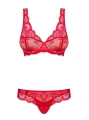 Bielizna-853-SET-3 komplet czerwony  S/M