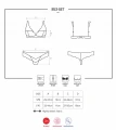 Bielizna-853-SET-3 komplet czerwony  S/M