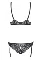 Bielizna-Laluna body otwarte czarne  S/M