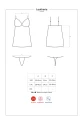 Bielizna-Leatheria koszulka i stringi czarna L/XL