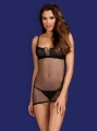 Bielizna-Redella koszulka i stringi czarna  S/M