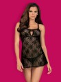 Bielizna-Behindy babydoll i stringi czarne L/XL