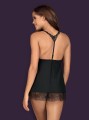 Bielizna-Chiccanta babydoll i stringi czarna  S/M