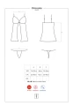 Bielizna-Chiccanta babydoll i stringi czarna  S/M