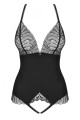 Bielizna-Chiccanta body otwarte czarne  S/M