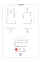 Bielizna-Chiccanta koszulka i stringi czarna  S/M