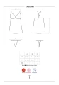 Bielizna-Chiccanta koszulka i stringi czarna L/XL