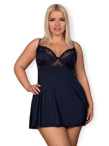 Bielizna-Drimera babydoll i stringi niebieska XXL