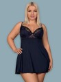 Bielizna-Drimera babydoll i stringi niebieska XXL