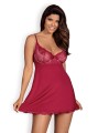 Bielizna-Rosalyne babydoll i stringi czerwona L/XL