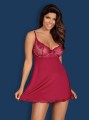 Bielizna-Rosalyne babydoll i stringi czerwona L/XL