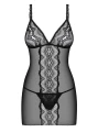 Bielizna-Lucita koszulka i stringi czarna L/XL