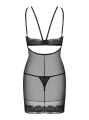 Bielizna-Allastia koszulka i string czarna  S/M