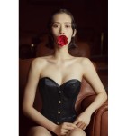 KNEBEL W KSZTAŁCIE RÓŻY - Zalo & Upko Rose Ball Gag Red Straps